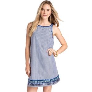 NWOT Vineyard Vines Embroidered & Stripe Sheath Dress, 6